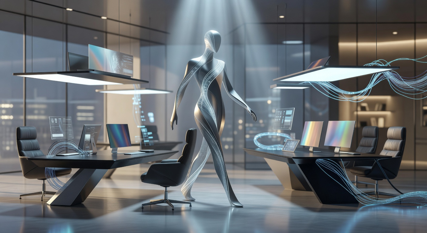 Premium lifestyle and modern tech workplace abstract